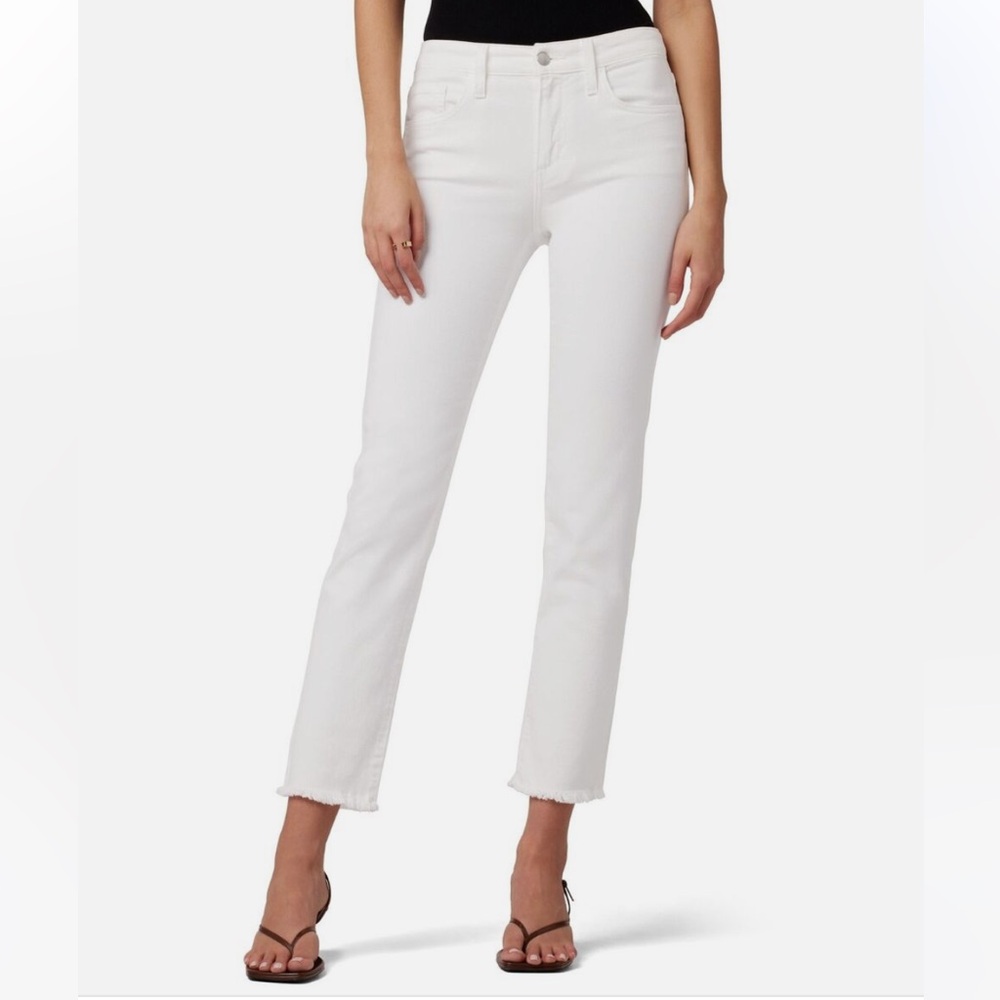 Joe’s The Lara Mid Rise Fray Hem Cigarette Ankle Jeans